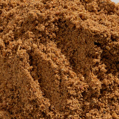 Detailed and large close up shot of powdered curry spice.