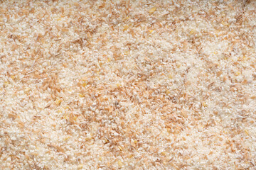 Detailed and large close up shot of spelt farina.