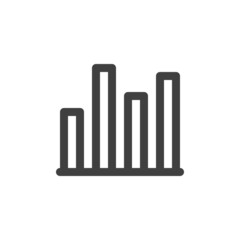 Bar chart line icon