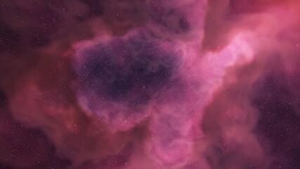 nebula gas cloud in deep outer space, science fiction illustrarion, colorful space background with stars 3d render