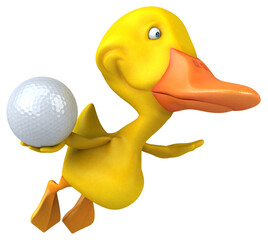 Fun duck - 3D Illustration