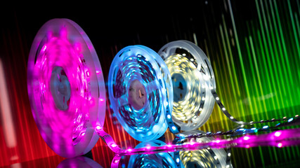 multicolor rgb led light strip roll