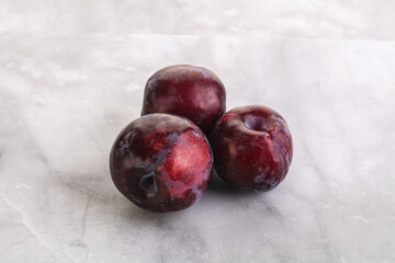 Ripe and sweet purple plum