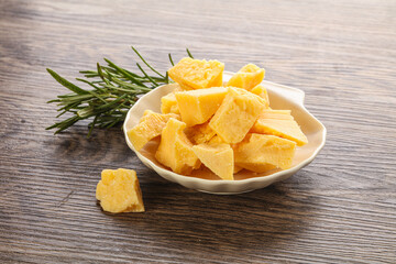 Pieces of delicous parmesan cheese