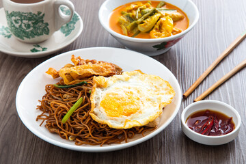 Stir-fried Chinese economic noodles.