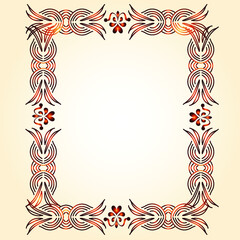 Frame of flowers. Flowers frame template. Vector illustration.