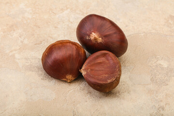 Organic natural sweet Chestnut heap