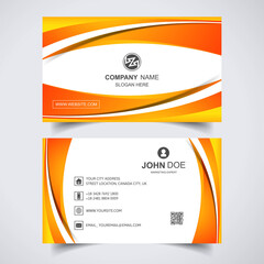 Elegant business card wave template design