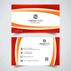 Creative business card wave template design
