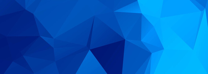 Abstract Blue Geometric Polygonal banner Design