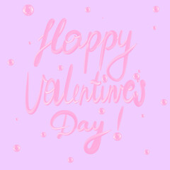 Pink three-dimensional inscription 