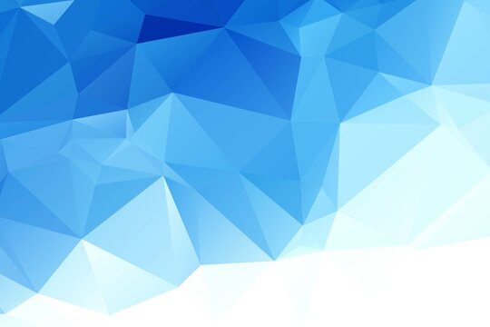 Blue White Polygonal Mosaic Background