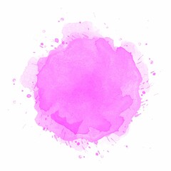 Abstract pink watercolor splash background
