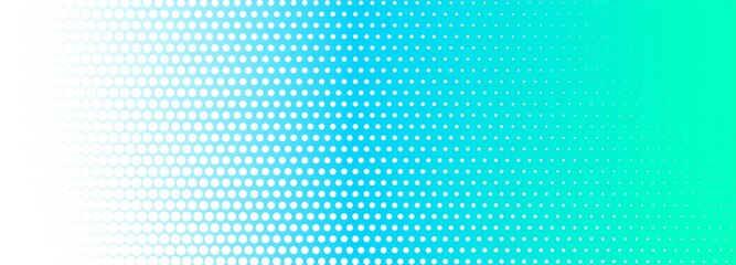 Abstract blue and white dotted banner background