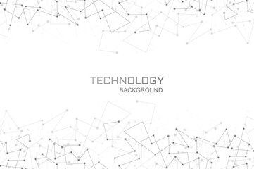 Obraz premium Digital technology polygon connection concept background