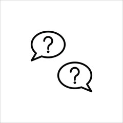 Question icon, Question mark icon symbol vector illustration on white background