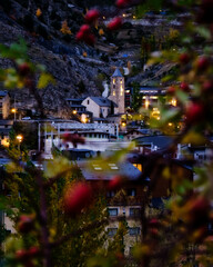 Canillo town in Andorra at night