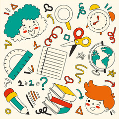 Hand Drawn Cartoon Line Art