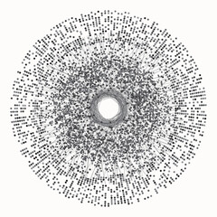 Big Data abstract concept with dots and lines. From chaos to order visualization. - obrazy, fototapety, plakaty