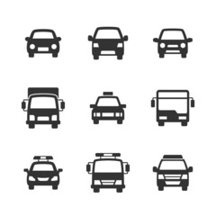 車のモノクロアイコンセット © hidamari