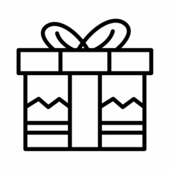 present gift prize box single isolated icon with outline style