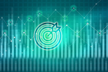 2d illustration futuristic business background pattern graph concept
