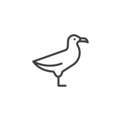 Albatross bird line icon
