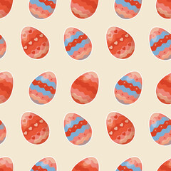 colorful easter egg seamless vector 