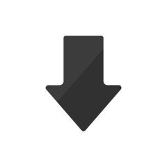 キラリと光る黒い下向き矢印のアイコン - 下降・損失・マイナスのイメージ素材