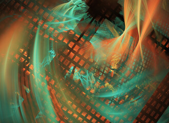 Abstract fractal color pattern on black backgraund