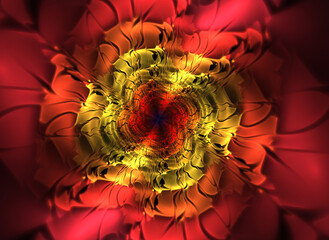 Abstract fractal color pattern on black backgraund