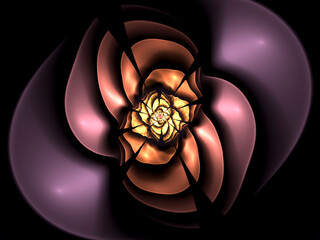 Abstract fractal color pattern on black backgraund