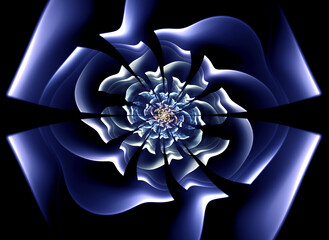 Abstract fractal color pattern on black backgraund