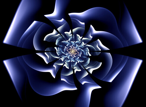 Abstract fractal color pattern on black backgraund