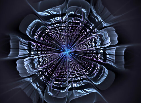 Abstract fractal color pattern on black backgraund