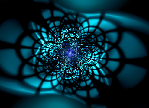 Abstract fractal color pattern on black backgraund