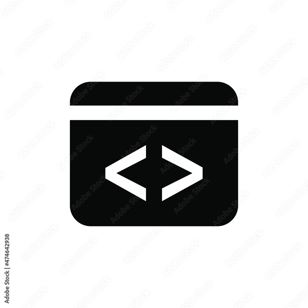 Wall mural coding icon