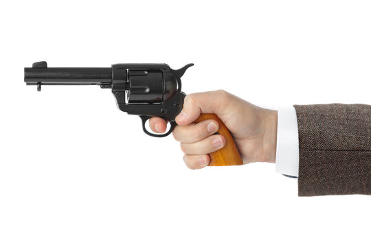 Hand with revolver