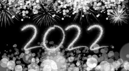 2022 New Year fireworks background