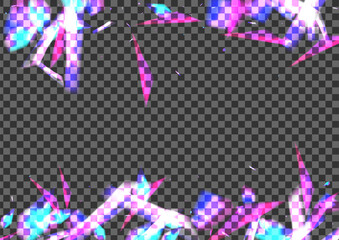 Obraz premium Pink Particle Background Transparent Vector. Shimmer Falling Design. Multicolored Special Wallpaper. Violet Spread. Confetti Celebration Template.