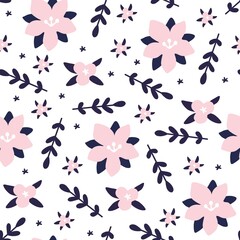 Floralie flower vector seamless pattern