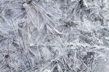 large ice crystals formed the surface