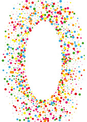 Red Dot Vector Background. Circle Blast Illustration. Orange Explosion Round. Yellow Christmas Confetti Texture.