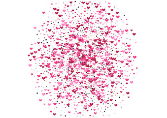 Yellow Pattern Confetti Illustration. Red Burst Backdrop. Circle Isolated Wallpaper. Rose Heart Layout. Group Background.