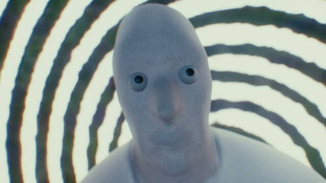 hypnotized man looking