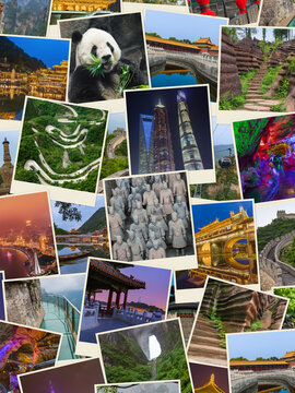 Collage of China images (my photos) - travel background