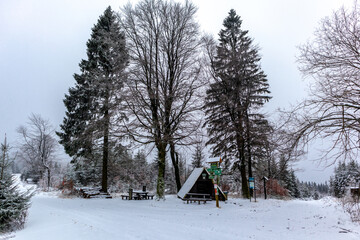Schöne Winterlandschaft auf den Höhen des Thüringer Waldes bei Floh-Seligenthal - Thüringen