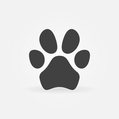 Animal Paw Mark - Pet Foot Print vector concept minimal icon