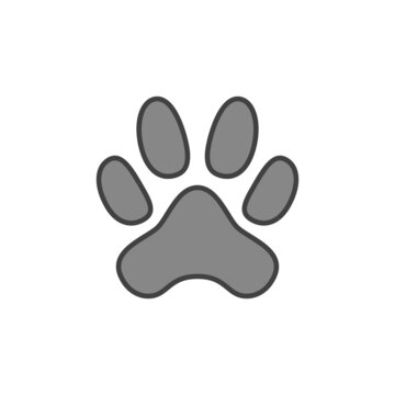Cat Footprint vector concept modern icon or symbol