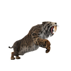 3D rendering of a Smilodon, the extinct pre-historic Sabre-tooth